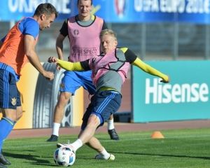 Тимощук у воротах, фінти Шеви – збірна України готується до Польщі (ФОТО) Тимощук у воротах, фінти Шеви – збірна України готується до Польщі (ФОТО)