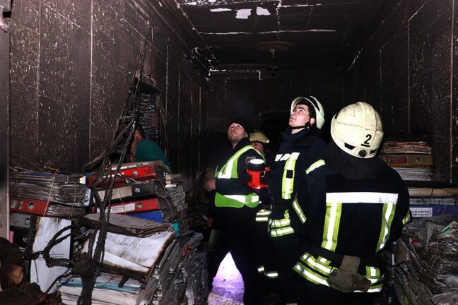 Пожежа в будівлі Мінкульту