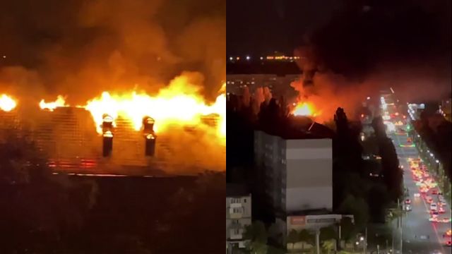 Пожежа в Броварах: перші фото і відео