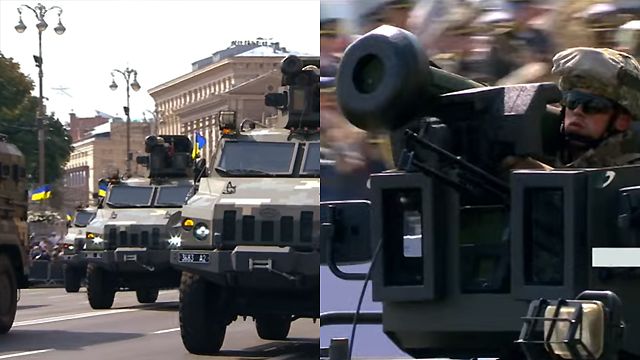 На украинских бронеавтомобилях: на параде к 30-летию независимости появились ПТРК Javelin