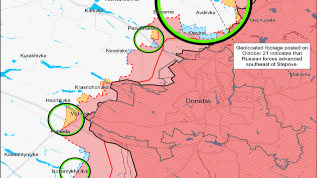 карта боїв 23 жовтня