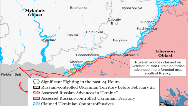 карта боїв 23 жовтня