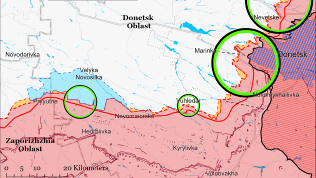 Карта бойових дій на 19 березня 2024