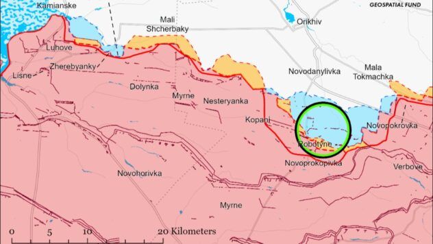 карта на 25 березня