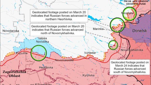 карта на 25 березня
