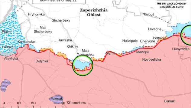 карта боїв на 9 квітня