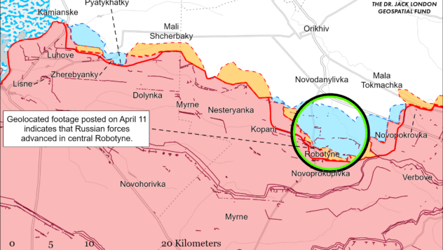 Карта бойових дій на 11 квітня 2024