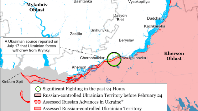 Карта бойових дій на 21 липня 2024