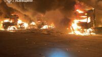 Уламки Шахеда спричинили пожежу під Львовом