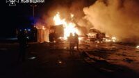 Уламки Шахеда спричинили пожежу під Львовом