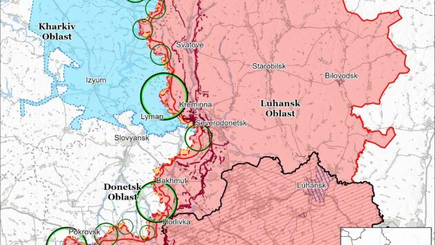 Карта бойових дій на 22 березня 2025
