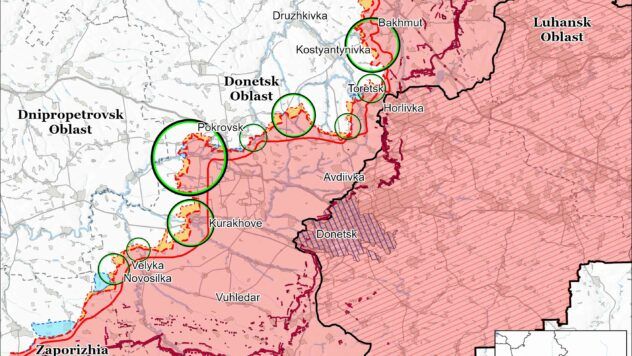 Карта бойових дій на 22 березня 2025