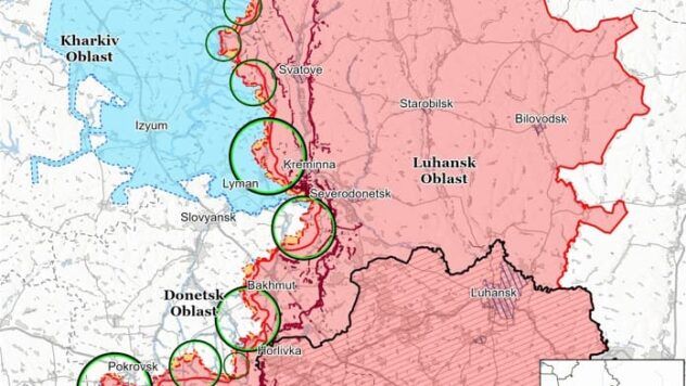 Карта бойових дій на 22 березня 2025