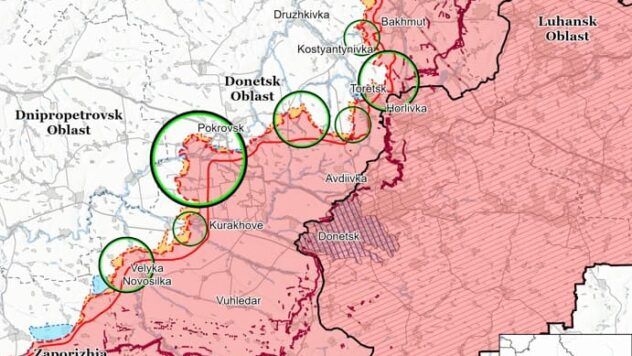 Карта бойових дій на 22 березня 2025