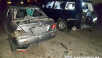 пошкоджені авто внаслідок атаки дронів