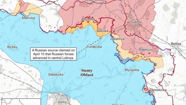 Карта бойових дій на 11 квітня 2025