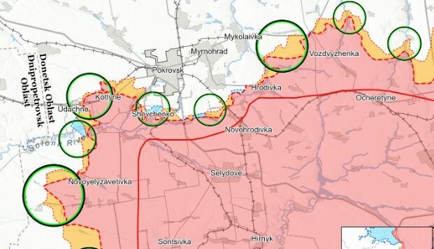 карта боїв на 1 травня
