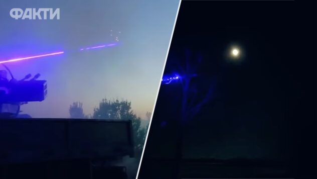 Обнародовано видео, как уничтожали российские БпЛА ночью Збиття ударних дронів