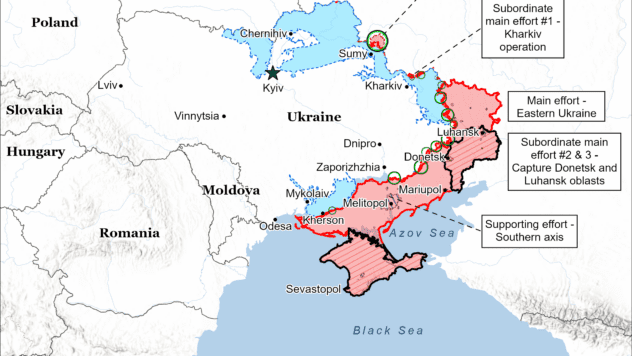 карта бойових дій на 14 липня