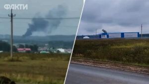 Атака дронів по терміналу зберігання Shahed у Татарстані РФ
