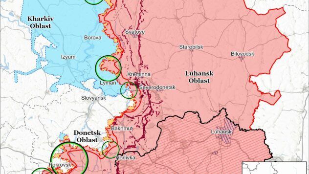 Карта бойових дій на 23 серпня 2025