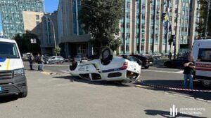 ДТП у Києві сьогодні, 29 серпня, по вул. Малевича та Короленківської з авто поліції