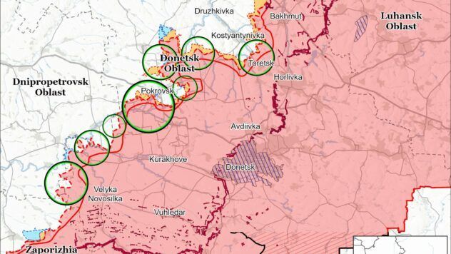 Карта бойових дій на 30 серпня 2025