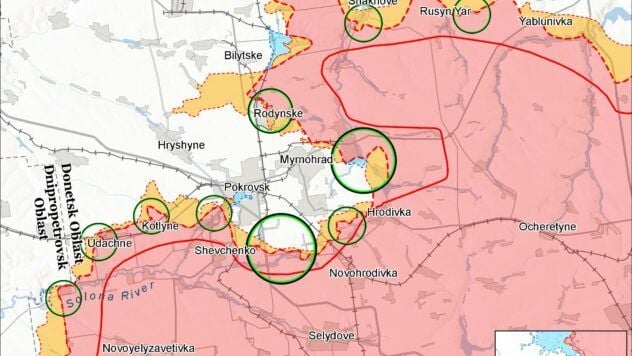 Карта бойових дій на 30 серпня 2025