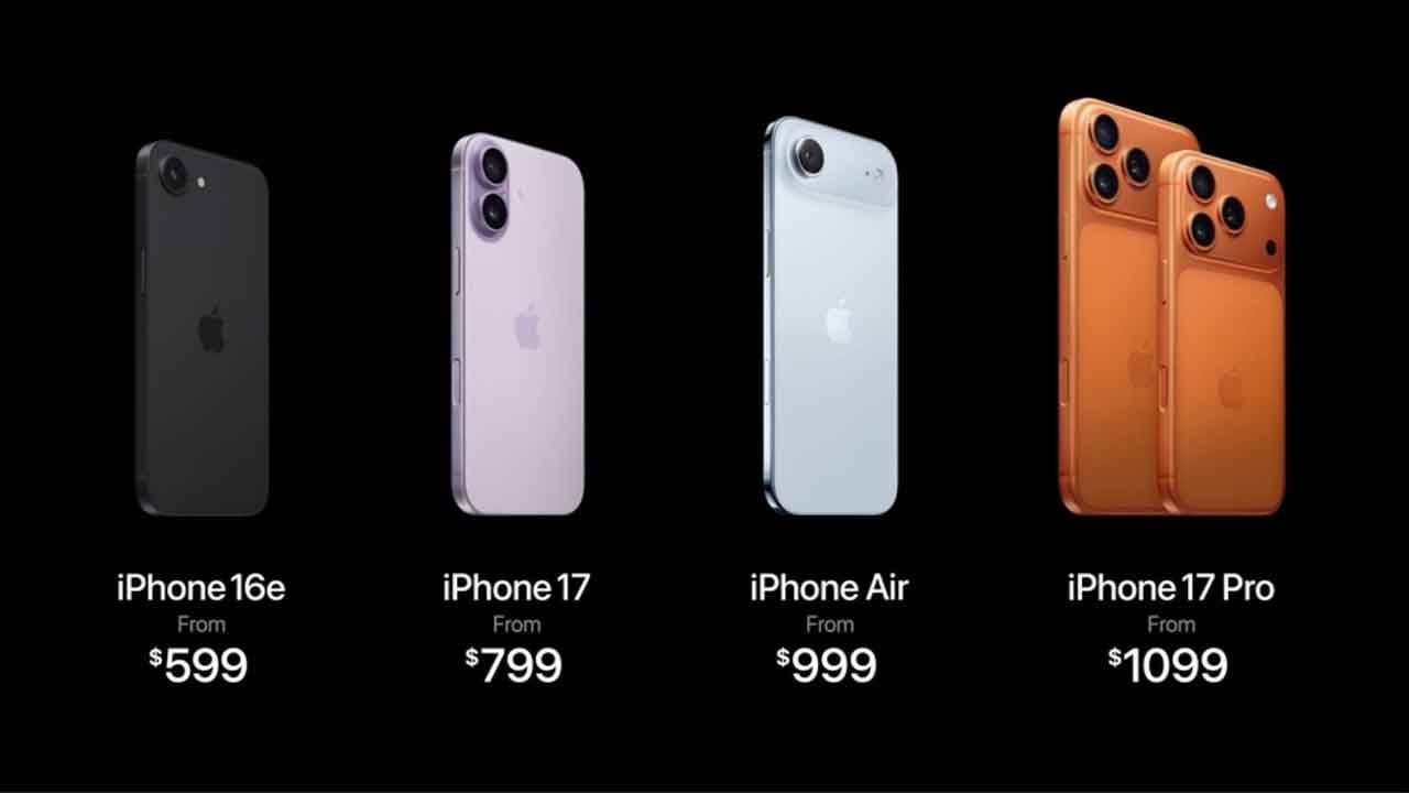 Ціни на нову лінійку iPhone 17