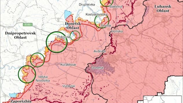 Карта бойових дій на 9 вересня 2025