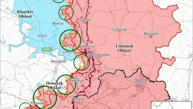 Карта бойових дій на 19 сентября 2025