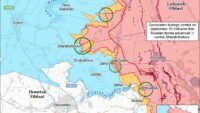 Карта бойових дій на 19 сентября 2025