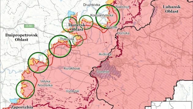 Карта бойових дій на 19 сентября 2025