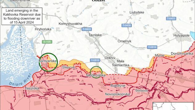 Карта бойових дій на 22 сентября 2025