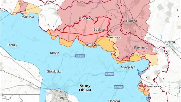 Карта бойових дій на 24 сентября 2025