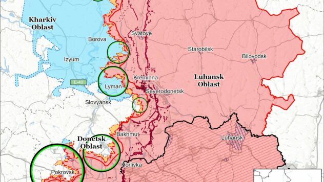 Карта бойових дій на 24 сентября 2025