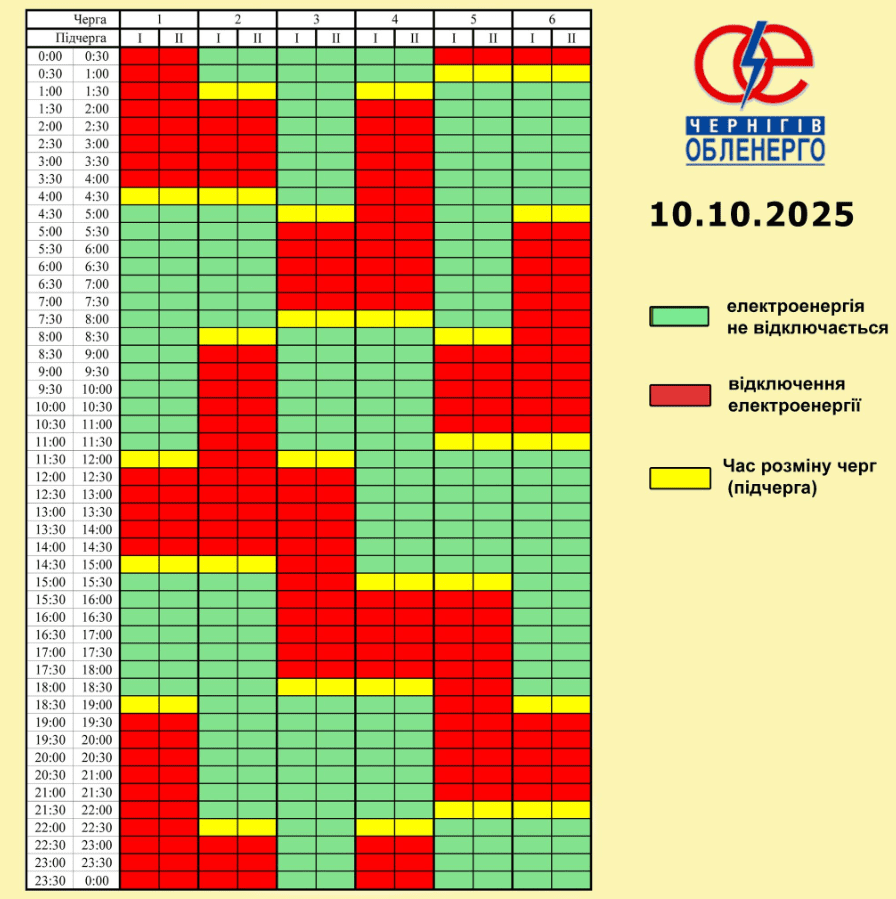 Графік Чернігів
