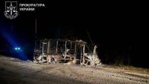 Сумщина, спалений автобус