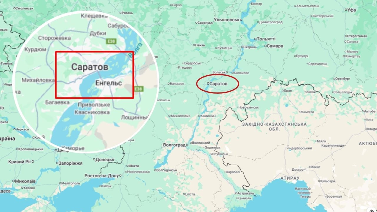 В Саратове и Энгельсе слышали взрывы: пишут об атаке на нефтебазу Фото 1 Саратов на карті