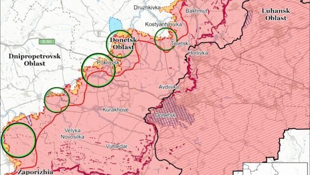 карта боїв на 9 грудня