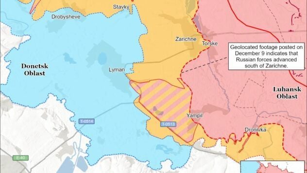 карта боїв на 9 грудня