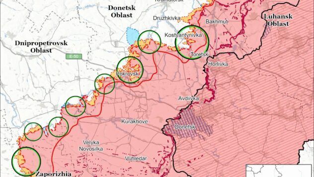 карта боїв на 16 грудня