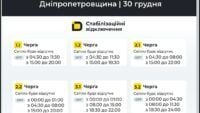відключення світла у Дніпрі