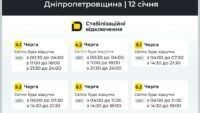 відключення світла у Дніпрі