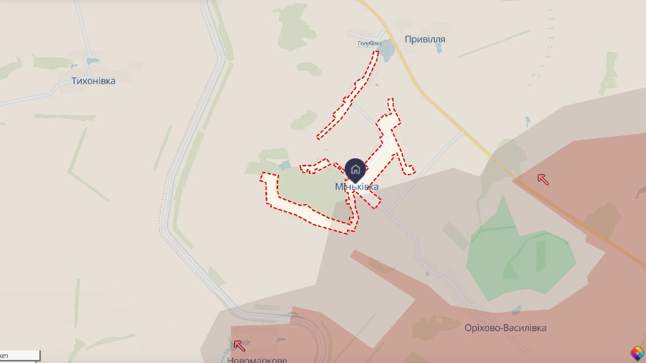 Міньківка на Слов’янському напрямку залишається під контролем ЗСУ — Сили оборони Фото 1 Міньківка на карті