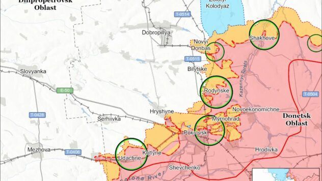 карта боїв на 23 січня