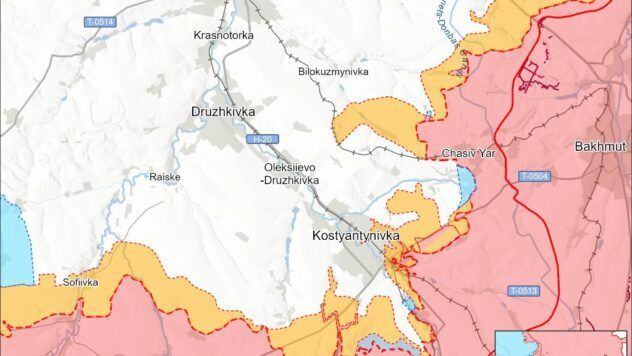 карта боїв на 23 січня