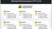 відключення світла у Дніпрі