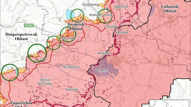 карта боїв на 30 січня