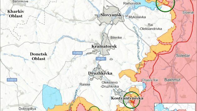 карта боїв на 30 січня